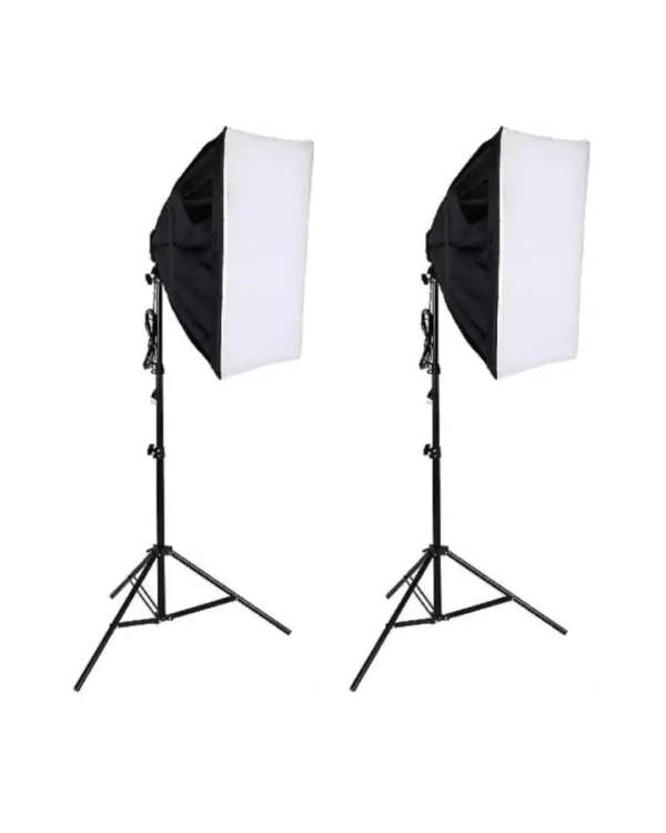 Softbox 50x70cm com Tripé de 2m e Lâmpada de LED – Kit Completo para Iluminação Profissional
