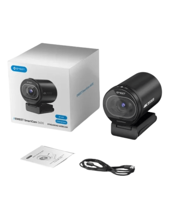 Câmera EMEET S600 4K UHD com Microfone Duplo e Cancelamento de Ruído | Webcam | 1080P 60FPS - Image 3